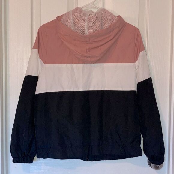 Ambiance Outerwear Color Block Windbreaker - Picture 3 of 7